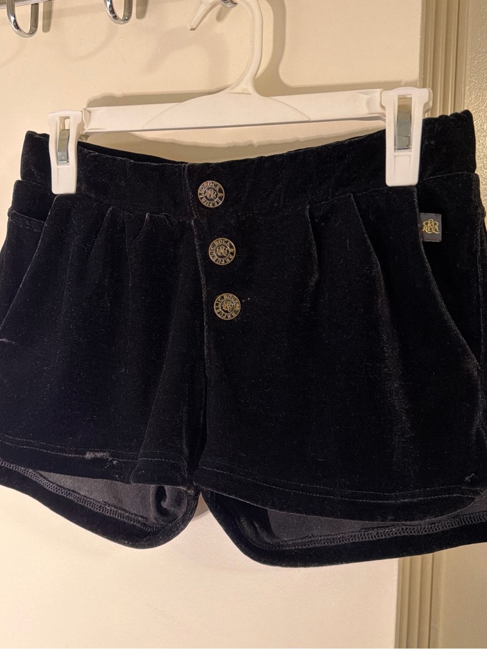 Vintage Rock And Republic Kitten Shorts Womens Size 0 Y2K Velvet Velour Intimate